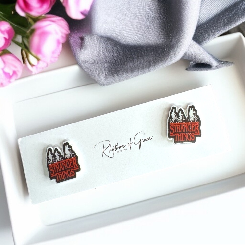 Stranger Things Studs: Elevate Your Style from Hawkins to Hip! NWT Studs - Picture 16 of 16